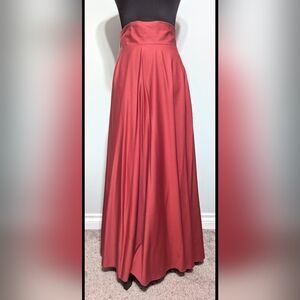 Turkish Elegant A-Line Women's Skirt in Rust